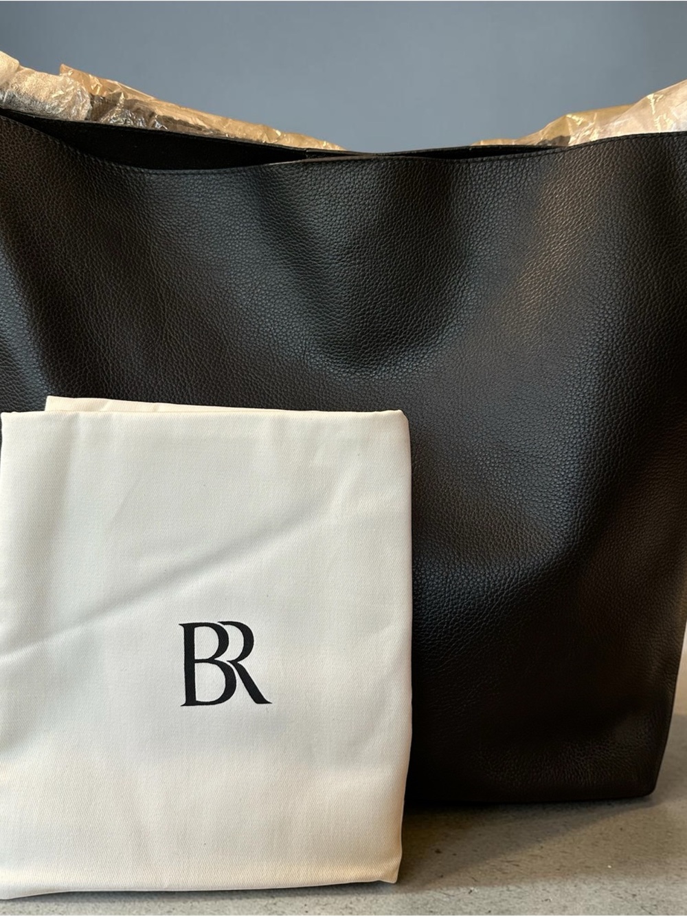 Banana Republic Black Pebbled Leather Everyday Tote